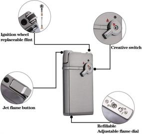 img 3 attached to 🔥 YUSUD Jet Torch Cigar Lighter Butane Refillable: The Ultimate Flame Control for Cigars and Tobacco Pipes!