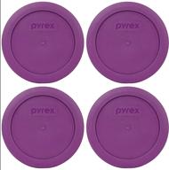 🍆 pyrex bundle - 4 items: thistle purple plastic food storage lids for 2-cup pyrex containers - 7200-pc логотип