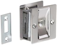 locking pocket door handle brass logo