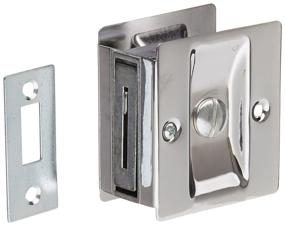 img 1 attached to Locking Pocket Door Handle Brass