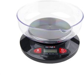 img 3 attached to 🍲 Truweigh VORTEX Digital Bowl Scale - 2000g x 0.1g - Black - Top-rated Digital Kitchen Scale with Removable Bowl for Precise Measurements of Grams and Ounces