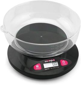 img 4 attached to 🍲 Truweigh VORTEX Digital Bowl Scale - 2000g x 0.1g - Black - Top-rated Digital Kitchen Scale with Removable Bowl for Precise Measurements of Grams and Ounces