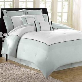 img 1 attached to 🛏️ Soho NY 8-Piece Comforter Set for King Size Beds in a Home Hotel