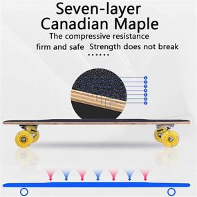 img 2 attached to 🛹 BILIPARK Skateboards for Beginners: 31x8 Complete Skateboard, 7 Layer Canadian Maple - Ideal for Kids, Boys, and Girls - A Perfect Happy Gift