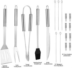 img 3 attached to Piduules Accessories Multifunctional Stainless Barbecue