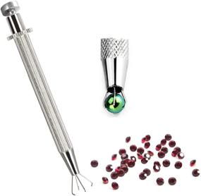 img 4 attached to 💎 Professional Stainless Steel Diamond Prong Holder Pick-up Tool - 4 Prongs, Tweezers for Parts, Beads, Gems, Jeweler Tool for Jewelry Making, Diamond Claw Catcher Grabber