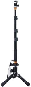 img 1 attached to 📷 OptimalShoot Camera Monopod Selfie Stick, 36 Inch Aluminum Alloy Extendable Pole with 360 Degree Swivel Mini Ball Head, 4 Sections