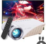 📽️ 4500 lumens mini projector - portable led outdoor movie projector, full hd 1080p video support, tv stick, ps4, hdmi, vga, tf, av, usb compatible logo