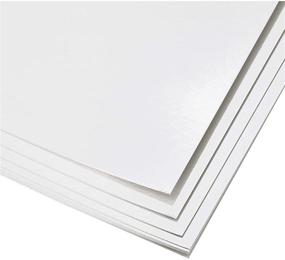 img 2 attached to 🎨 Silver Metallic Cardboard Sheets: 50-Pack Foil for Arts and Crafts - Letter Size