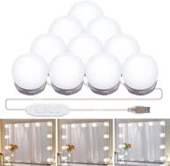 💡 enhance your vanity experience: 10 dimmable led vanity mirror lights with 17ft makeup vanity light for dressing room and table mirror логотип