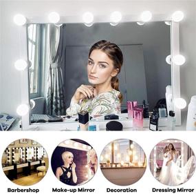 img 3 attached to 💡 Enhance Your Vanity Experience: 10 Dimmable LED Vanity Mirror Lights with 17ft Makeup Vanity Light for Dressing Room and Table Mirror