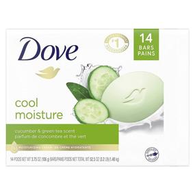 img 3 attached to 🥒 Dove Beauty Bar with Cucumber and Green Tea for Soft & Moisturized Skin, 3.75 oz, Pack of 14 Bars