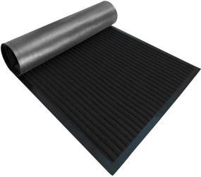 img 4 attached to 🦍 Premium Gorilla Grip Original Low Profile Rubber Door Mat for Heavy Duty Indoor/Outdoor Use - Waterproof, Durable 47x35 Doormat in Black