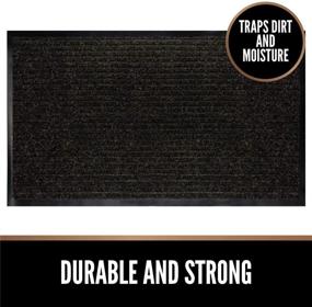 img 3 attached to 🦍 Premium Gorilla Grip Original Low Profile Rubber Door Mat for Heavy Duty Indoor/Outdoor Use - Waterproof, Durable 47x35 Doormat in Black