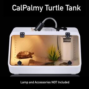 img 2 attached to 🦎 Premium Large Reptile Tank: See-Through, Easy Access Front Panel Door for Ultimate Habitat - Ideal for Young Bearded Dragons, Lizards, Snakes & More! 19''x10''x10'' with Convenient Food Tray