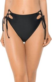 img 4 attached to 👙 RELLECIGA Women's High Cut High Waisted Bikini Bottom: Enhance Your Beach Style