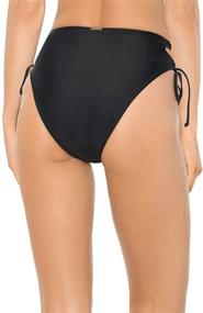 img 2 attached to 👙 RELLECIGA Women's High Cut High Waisted Bikini Bottom: Enhance Your Beach Style