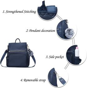 img 3 attached to KKXIU Handbags Convertible Backpack Synthetic Women's Handbags & Wallets and Fashion Backpacks