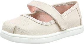 img 4 attached to 🌈 Iridescent Girls' Flats: TOMS Kids Infant Toddler Shoes for a Sparkling Style