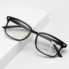 img 2 attached to 👓 Unisex Progressive Blue Light Blocking Computer Reading Glasses with Spring Hinge - Ideal for Men and Women