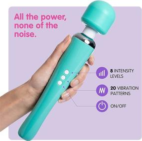 img 3 attached to 💆 Large Edition Rechargeable Personal Massager by Oliver James - Wireless with 20 Vibration Patterns and 8 Multi-Speed - Includes Travel Bag (Green)