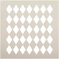 🎨 studior12 medium diamonds stencil: reusable mylar template for painting, crafting, and diy home decor - perfect for chalk, mixed media - stcl630 (6" x 6") logo
