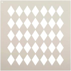 img 1 attached to 🎨 StudioR12 Medium Diamonds Stencil: Reusable Mylar Template for Painting, Crafting, and DIY Home Decor - Perfect for Chalk, Mixed Media - STCL630 (6" x 6")