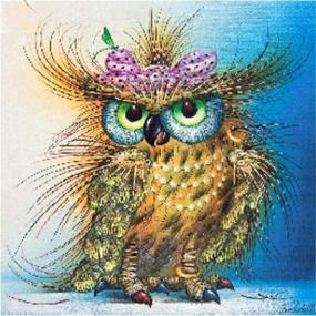 img 4 attached to 🦉 AIRDEA DIY 5D Diamond Painting Kits for Kids - Full Drill Art Craft Crystal Rhinestone Embroidery - Home Wall Décor - Lovely Owl - 30x30cm