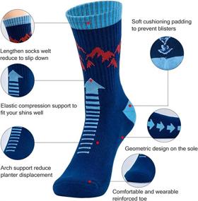 img 1 attached to 🧦 Time May Tell Men's Moisture-Wicking Hiking Socks with Cushioning | Ideal for Trekking, Outdoor Sports, and Performance | Pack of 2/4