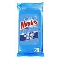 windex glass and multi-surface cleaning wipes - pack of 3 (84 wipes total): all-purpose cleaning and streak-free shine logo