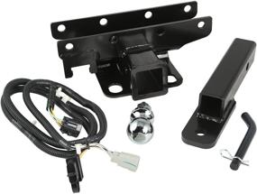 img 1 attached to Надежный бампер Rugged Ridge 11580.54 с креплением для прицепа и 2-дюймовым шаром для Jeep Wrangler JK 07-18: универсальное решение для буксировки