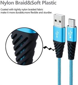 img 1 attached to 🔌 Bynccea Android Charger Cable Fast Charge: Nylon Braided Micro USB Cable 6FT 5-Pack Phone Charger for Samsung Galaxy, LG, HTC, Motorola, Sony, Xbox One, PS4 - Fast Charging Cord for S6 S7 Edge J3 J7