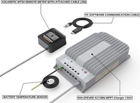 img 3 attached to 🔆 EPEVER MPPT Solar Charge Controller 40A - High Efficiency PV Solar Panel Controller with Remote Meter and Temperature Sensor