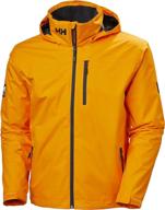 🌧️ helly-hansen men's crew hooded midlayer fleece lined waterproof raincoat: the ultimate jacket for rainy adventures логотип