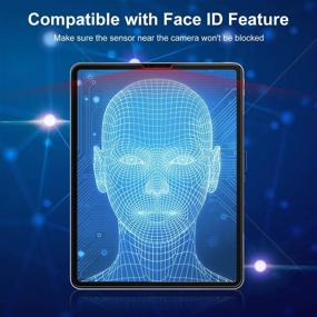 img 2 attached to 📱 HISSP [2 шт.] Защитное стекло для экрана iPad Pro 11 - Работает с Face ID и Apple Pencil - Закаленное стекло, высокое разрешение, 9H твердость
