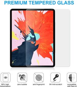img 3 attached to 📱 HISSP [2 шт.] Защитное стекло для экрана iPad Pro 11 - Работает с Face ID и Apple Pencil - Закаленное стекло, высокое разрешение, 9H твердость