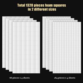 img 2 attached to 🔳 Versatile 3D Pop Foam Squares: 8 Sheets Dual-Adhesive Foam Dots for DIY Crafts, Scrapbooking, Halloween & Christmas - 2 Sizes Available!