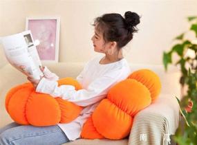 img 2 attached to GracesDawn Soft Pumpkin Plush Pillow - Plush Toy, Children's Gift - Orange, 40cm (15.7 inch) - Pumpkin Decoration Sofa Pillow, Soft Pumpkin Gift