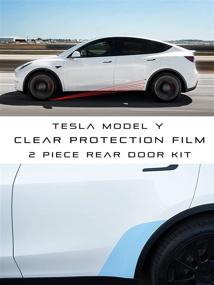 img 4 attached to 2020-2021 Набор защитной пленки Crystal Shield для задней двери Tesla Model Y - на заказ. Набор включает аксессуары для самостоятельного монтажа - резиновую ракель и гель для установки. Прозрачная самовосстанавливающаяся пленка Clear 3M Scotchgard Pro Series PPF.