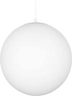 🔮 kira home ceres 12-inch mid-century modern orb pendant light with frosted diffuser, matte white finish логотип