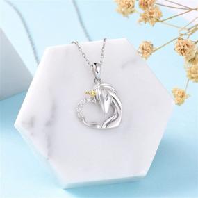 img 3 attached to 🦄 ACJNA Unicorn Pendant Necklace Jewelry in 925 Sterling Silver for Girls and Women