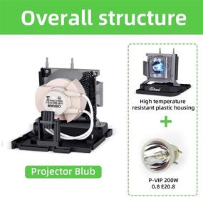 img 3 attached to 🔦 Оригинальная яркая лампа IGTOD с заменой и корпусом для проекторов Smart Board UF55, UF55W, UF65, UF65W, ST230i, Unifi55, Unifi55W, Unifi65, Unifi65W - лампа для проектора модель 20-01032-20