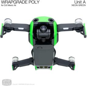 img 1 attached to 🟩 NEON GREEN Wrapgrade Poly Skin for DJI Mavic Air - Unit A: Colored Parts and Rear Trim