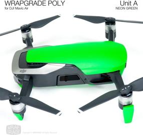 img 2 attached to 🟩 NEON GREEN Wrapgrade Poly Skin for DJI Mavic Air - Unit A: Colored Parts and Rear Trim