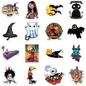 img 3 attached to Homabachyco Halloween Stickers Decorations - 50pcs Pumpkin Bat Stickers for Kids and Adults, Cute Vinyl Laptop Stickers for Skateboards, Water Bottles, Cars, Bumpers, and Scrapbooks