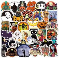 homabachyco halloween stickers decorations - 50pcs pumpkin bat stickers for kids and adults, cute vinyl laptop stickers for skateboards, water bottles, cars, bumpers, and scrapbooks logo