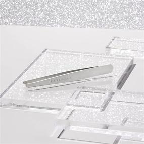 img 1 attached to 💎 Platinum Silver Slant Tweezer by Tweezerman