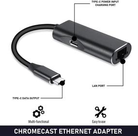 img 3 attached to Wasserstein Ethernet LAN Network Adapter: Enhance Connectivity 🔌 for Google Chromecast with Google TV and Pixel Phones