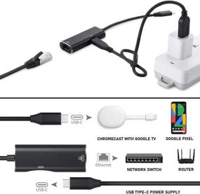 img 1 attached to Wasserstein Ethernet LAN Network Adapter: Enhance Connectivity 🔌 for Google Chromecast with Google TV and Pixel Phones