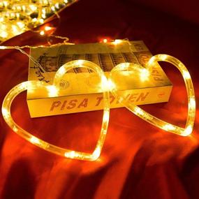 img 1 attached to 💖 Romantic Valentine's Day Heart-Shaped LED Curtain String Lights - Create a Magical Atmosphere with 138 LED 12 Hanging String Lights in 8 Flashing Modes - Perfect for Valentine's Day Decorations and Girls Room Decor